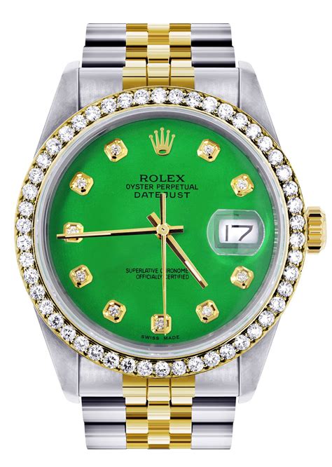 rolex gold silber grün